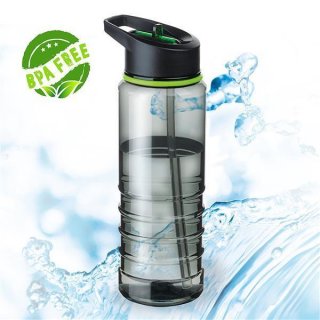 MELIANDA MA-7100 leichte Trinkflasche Grn Sportflasche mit 750 ml - Trinkhalmsystem - Wasserflasche aus BPA freiem Tritan - bruchsicher