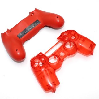 Controller Gehuse / Cover Crystal Rot Sony Ersatzteil fr PS4 JDM 0050/055 gebraucht