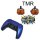 DualSense Wireless-Controller Cobald-Blue Sony + TMR Hall Effekt orange Analog Sticks [PlayStation 5 ] PS5 PS 5 PS-5 gebraucht