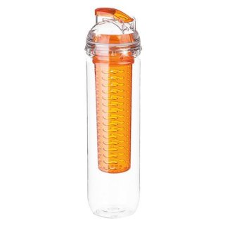 MELIANDA MA-7200 Orange leichte Trinkflasche mit Fruit Infuser für trendige Fruchtschorlen, 800 ml, BPA-freiem Tritan, Sportler & Freizeitflasche
