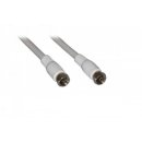 25 x SAT DVB-S SatelitenKabel F Stecker 75 Ohm für Satellit LNB Anschlusskabel Receiver weiß Goobay