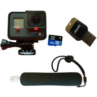 GoPro HERO6 Black Action-Kamera 12 Megapixel + 32 GB SD Karte + Handgriff