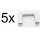 5 x Mentor 268.1 Tragegriff Aluminium (L x B x H) 69 x 12.2 x 40mm