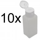 10 x Enghalsflasche / Vierkantflasche 100 ml mit...
