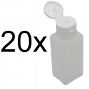 20 x Enghalsflasche / Vierkantflasche 100 ml mit...