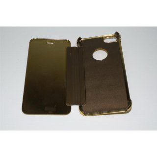 Iphone 7 4,7 LED View Flip Case Tasche Gold Cover Schutzhülle