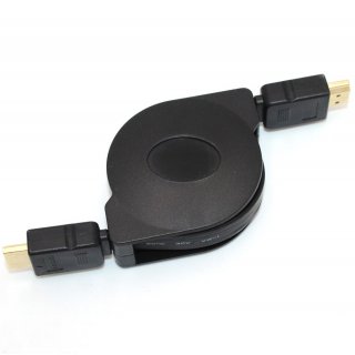 SpeaKa Professional HDMI Anschlusskabel 0.90 m inkl. Aufroller, Audio Return