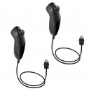 Es sind 2 zur Konsole passende Wii Nunchuk Controller...