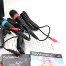 PlayStation 2 Konsole PS2 Black + SingStar Après-Ski Party (inkl. 2 Mikrofone) + 3 Spiele gebraucht