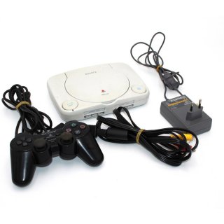 Sony Playstation PS One SCPH-102 Video Game Konsole 3 Spiele gebraucht