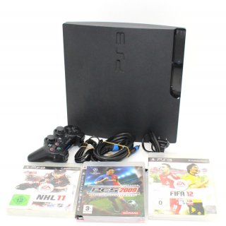 Sony Playstation 3 PS3 Konsole Slim 160 GB + 3 Spiele  CECH-3004B gebraucht
