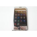 Handyhülle für Samsung Galaxy S6 Clear View Standing Silber Cover Schutzhülle