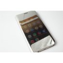 Handyhülle für Samsung Galaxy S6 Clear View Standing Silber Cover Schutzhülle