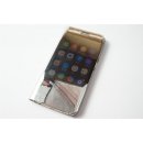 Handyhülle für Samsung Galaxy S6 Clear View Standing Silber Cover Schutzhülle